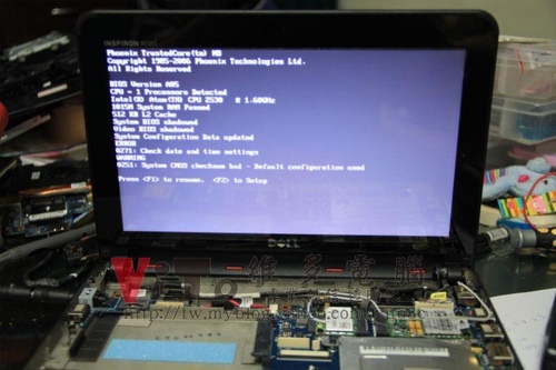 (筆電維修)戴爾 DELL Inspiron mini 10 BIOS更新失敗~造成無法開機~筆電BIOS燒錄維修實例