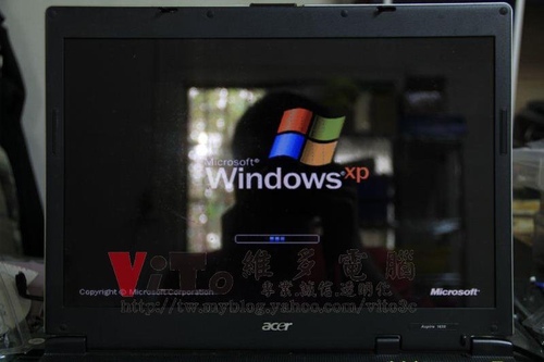 (筆電維修)宏碁 ACER Aspire 1652 WLMi 畫面破圖~ATI X300顯卡故障~畫面線條~藍底白字重開機維修實例