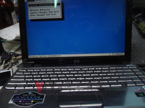 (筆電維修)惠普 HP DV3000 開機畫面異常~沒畫面~嗶聲警告音顯卡維修實例