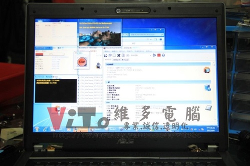 (筆電維修)華碩 ASUS F3J 開機後停在開機畫面~開機後當機~進系統藍底白字~無法開機維修實例