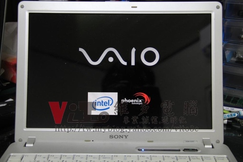 (筆電維修)新力 VAIO VGN-C25T(PCG-6R9P) 畫面線條~NVIDIA顯卡故障通病~GO7400顯卡故障升級維修實例