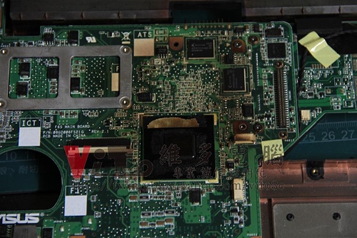 (筆電維修)華碩 ASUS F6S 開機斷電又再次開機~電源燈閃爍無法開機~顯卡短路故障維修實例